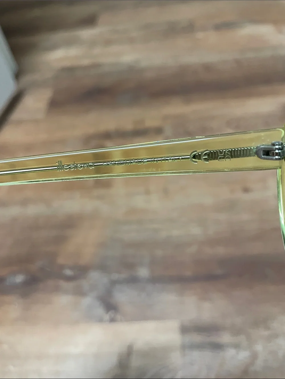Illesteva Yellow Cat-Eye Sunglasses with Dark Gradient Lenses